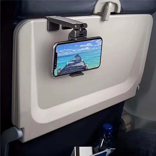 Foldable airplane phone holder stand