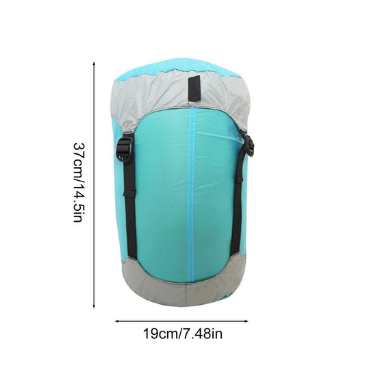 Waterproof nylon compression stuff sack