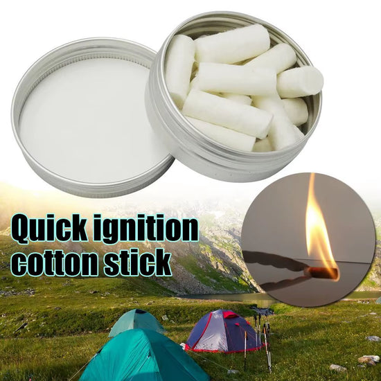Paraffin Wax Survival Fire Starter Rope Kit (12Pcs)