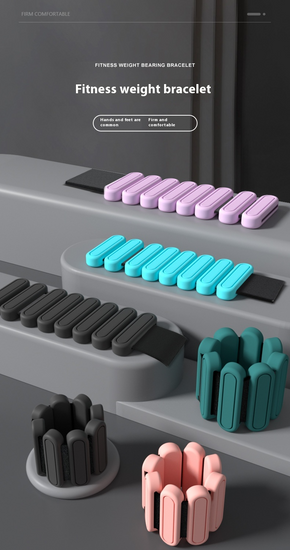 Colorful silicone weight bracelets for fitness and strength training