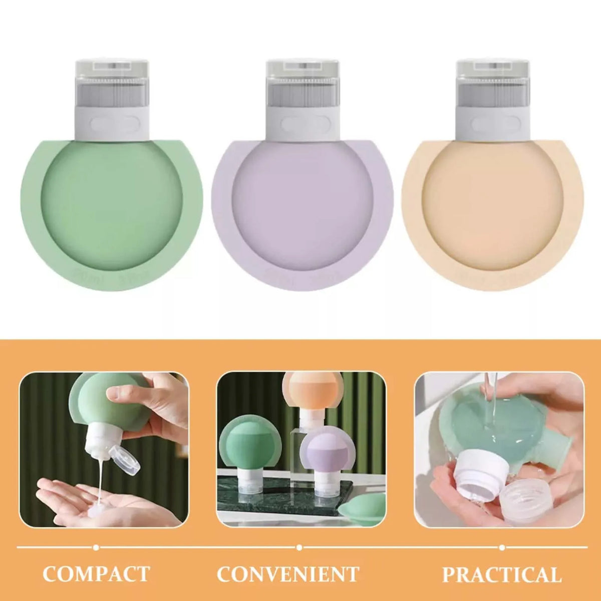 Leakproof Silicone Travel Bottles