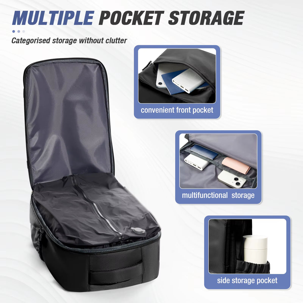 Vacuum Compression Carry-On Laptop Travel Backpack