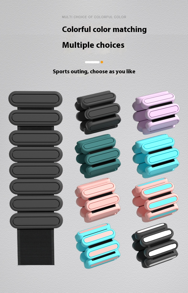 Silicone Weight Bracelet in multiple colors for fitness and strength training