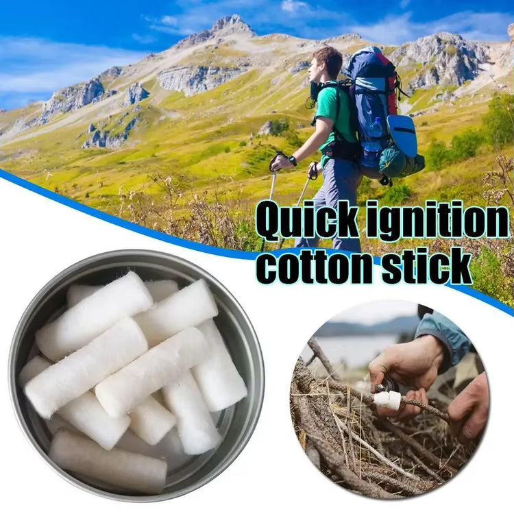 Paraffin Wax Survival Fire Starter Rope Kit (12Pcs)