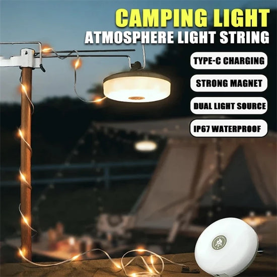 10M Solar Camping String Light with Hook