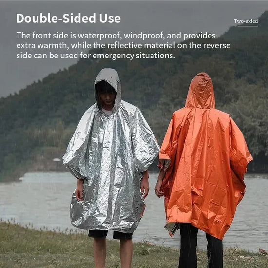 Emergency Thermal Poncho Blanket