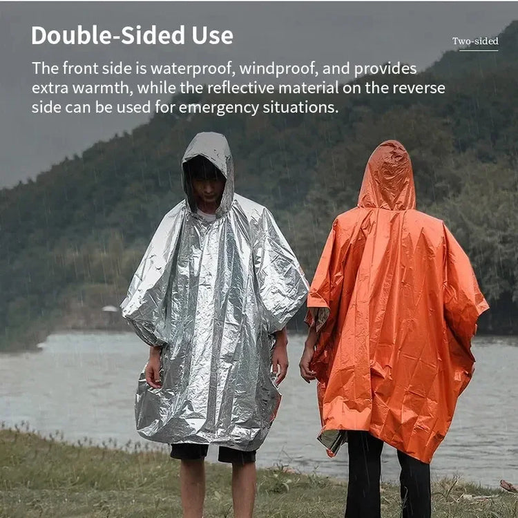 Emergency Thermal Poncho Blanket