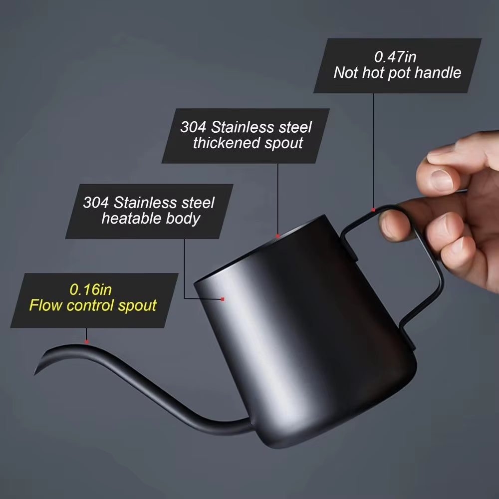 12Oz Gooseneck Pour-Over Camping Kettle