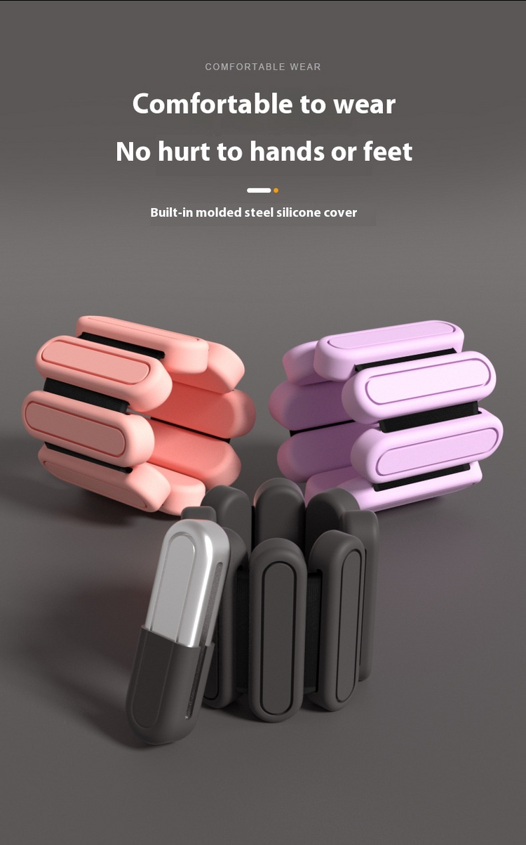 Colorful silicone weight bracelets for fitness and strength training