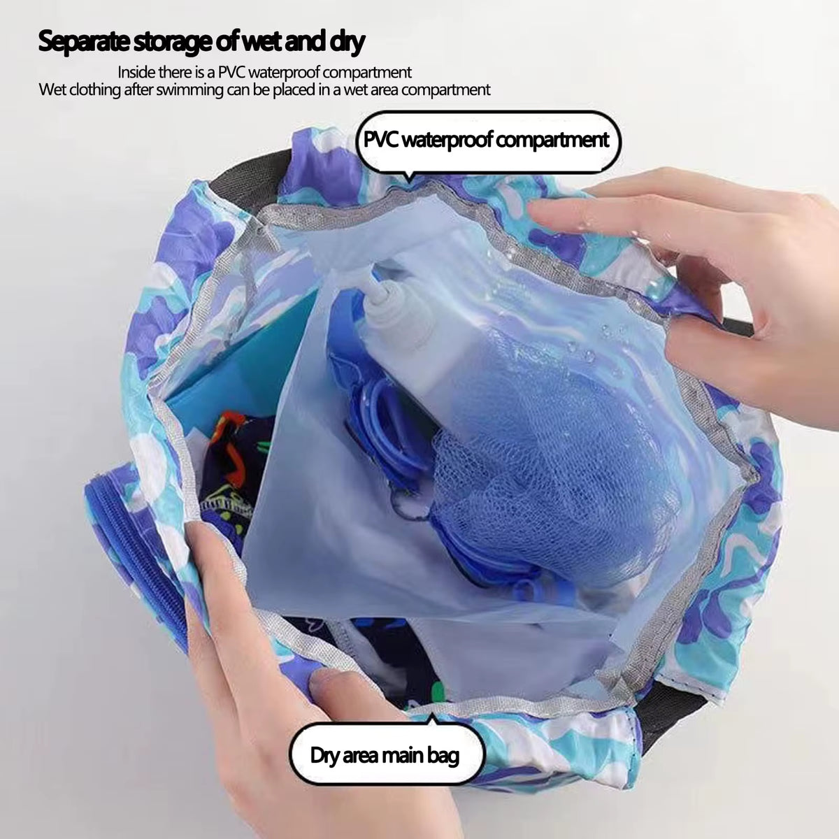 Kids Waterproof Wet/Dry Swim Backpack