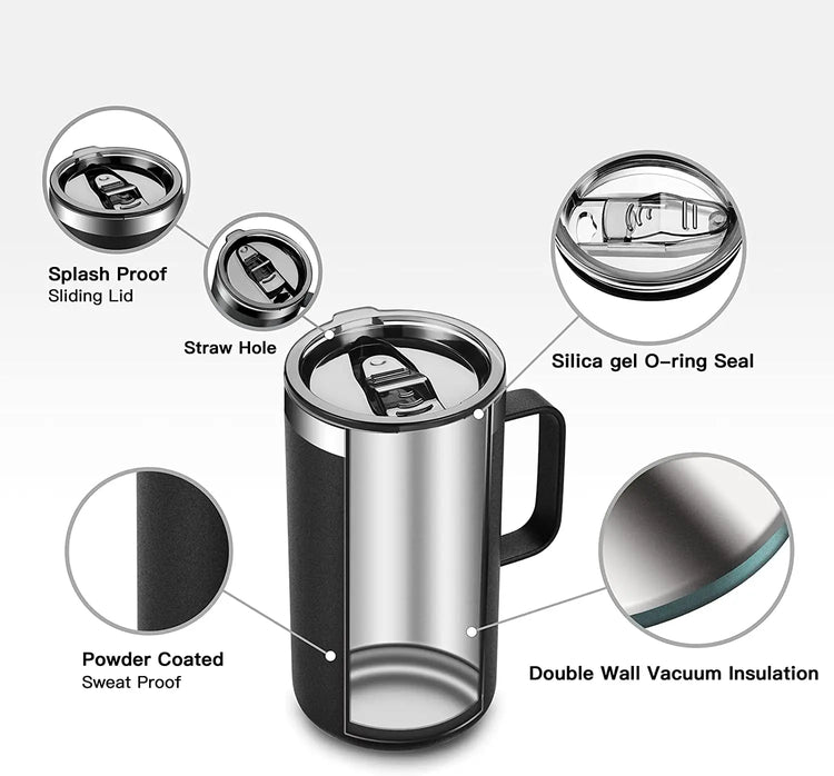 680Ml Leak-Proof Thermos Travel Mug