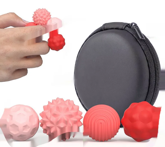 Colorful silicone sensory magnetic ball toy set for kids aged 4-6 in gift box