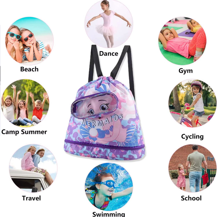 Kids Waterproof Wet/Dry Swim Backpack