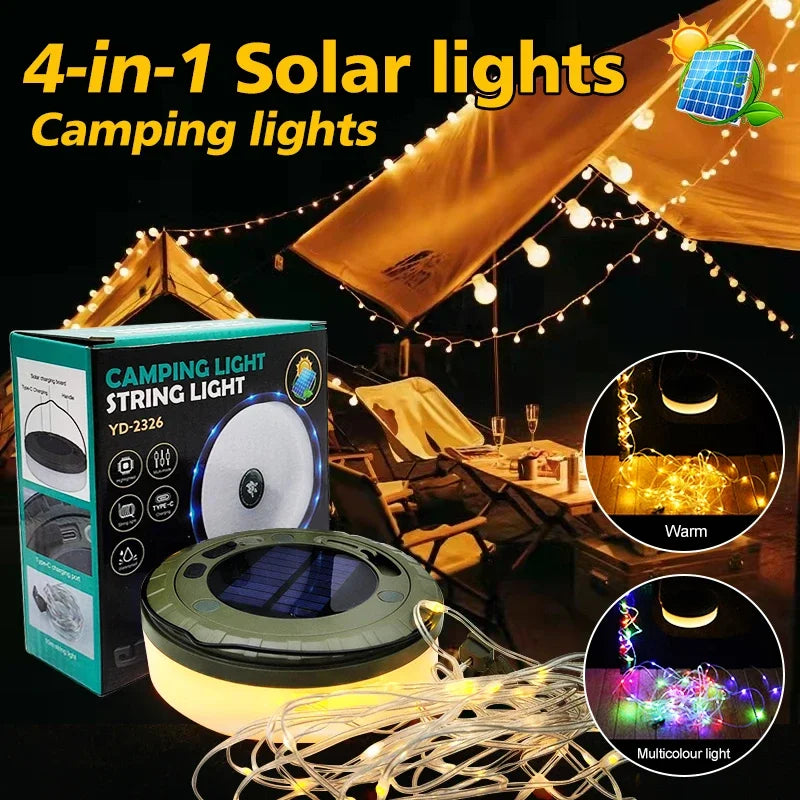 10M Solar Camping String Light with Hook