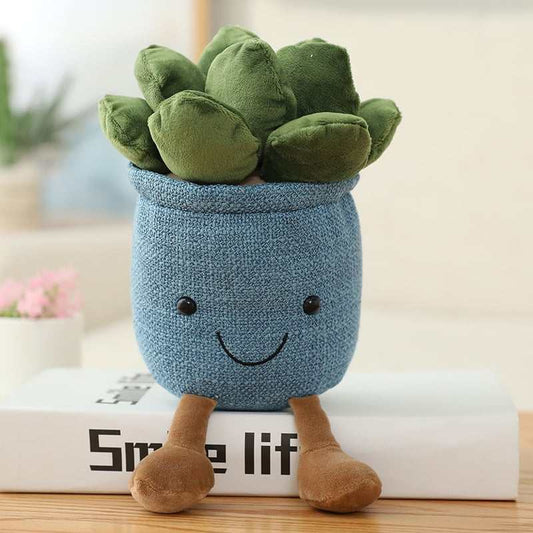Green plush plant decor for home
