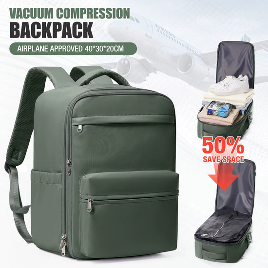 Vacuum Compression Carry-On Laptop Travel Backpack