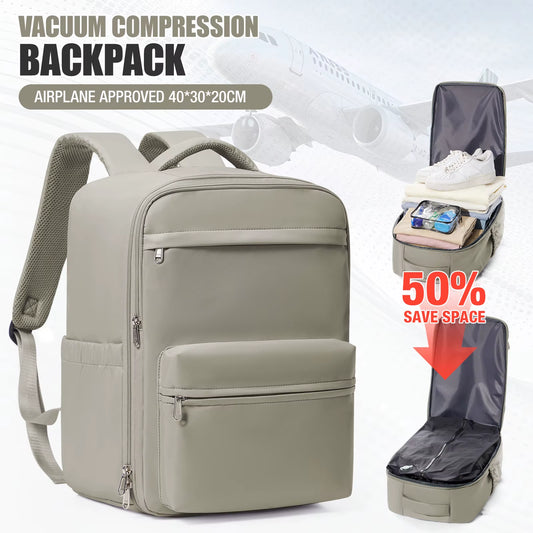Vacuum Compression Carry-On Laptop Travel Backpack
