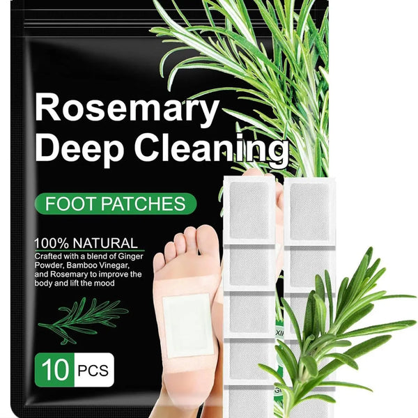 Herbal Foot Patches 20-Pack – Ginger, Bamboo Vinegar & Rosemary Pads