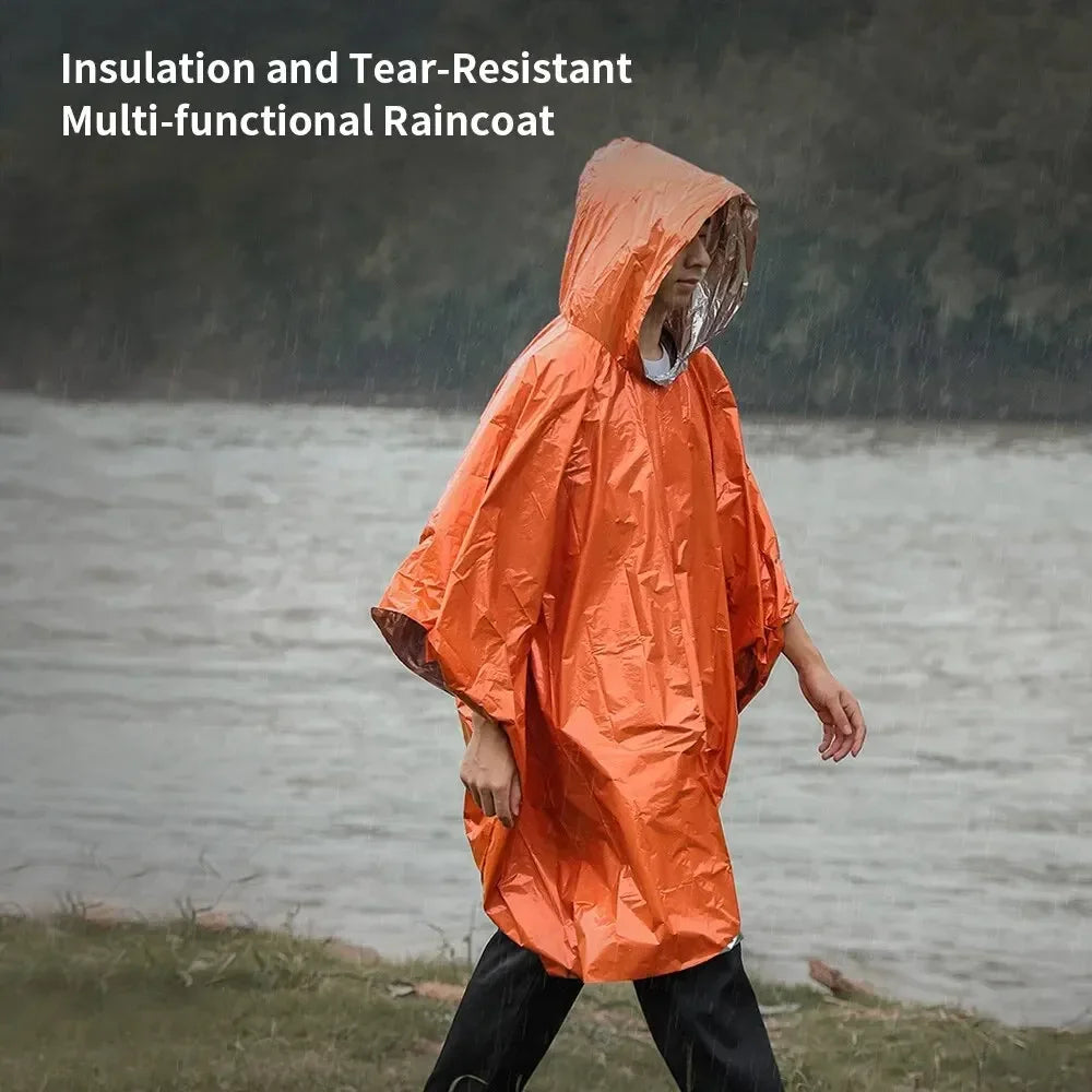 Emergency Thermal Poncho Blanket