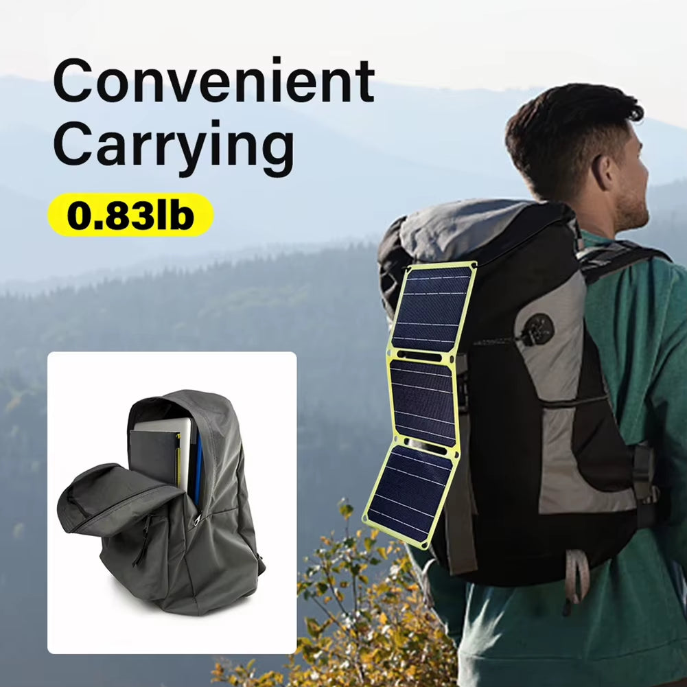 30W/40W Foldable Solar Panel Phone Charger