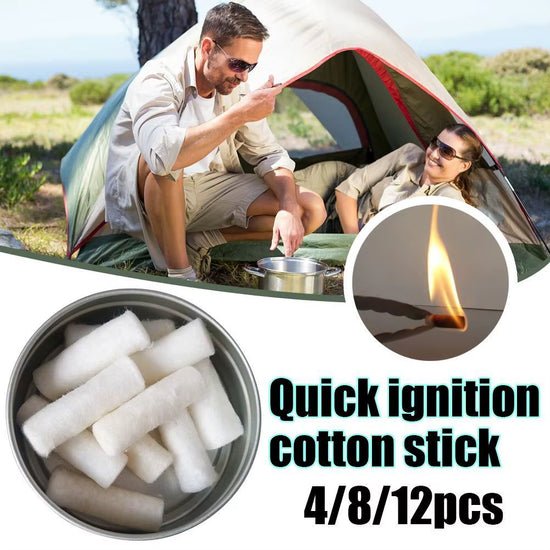 Paraffin Wax Survival Fire Starter Rope Kit (12Pcs)