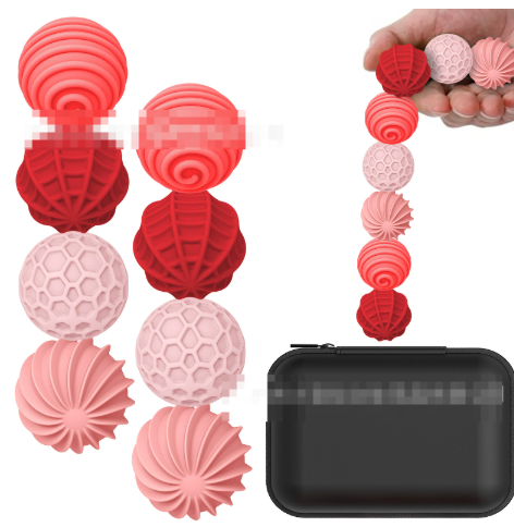 Silicone sensory magnetic ball toy set for stress relief and creative play in colorful durable silicone balls