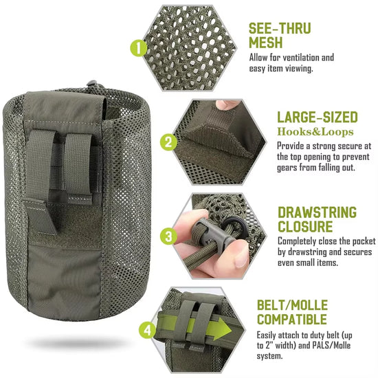Tactical MOLLE Roll-Up Dump Pouch