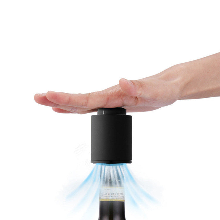 Creative Wine Stopper stainless steel with Athens black finish and top scale display for airtight wine sealing