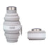 Collapsible silicone water bottle with carabiner