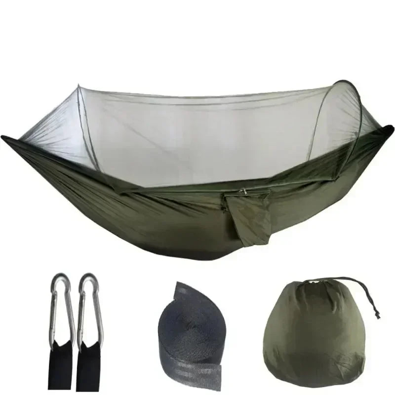 Portable Parachute Camping Hammock with Mosquito Net