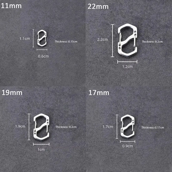 Anti-Theft Locking Carabiner Clips (10-Pack)