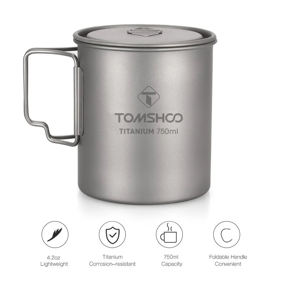 Tomshoo 750Ml Titanium Camping Mug