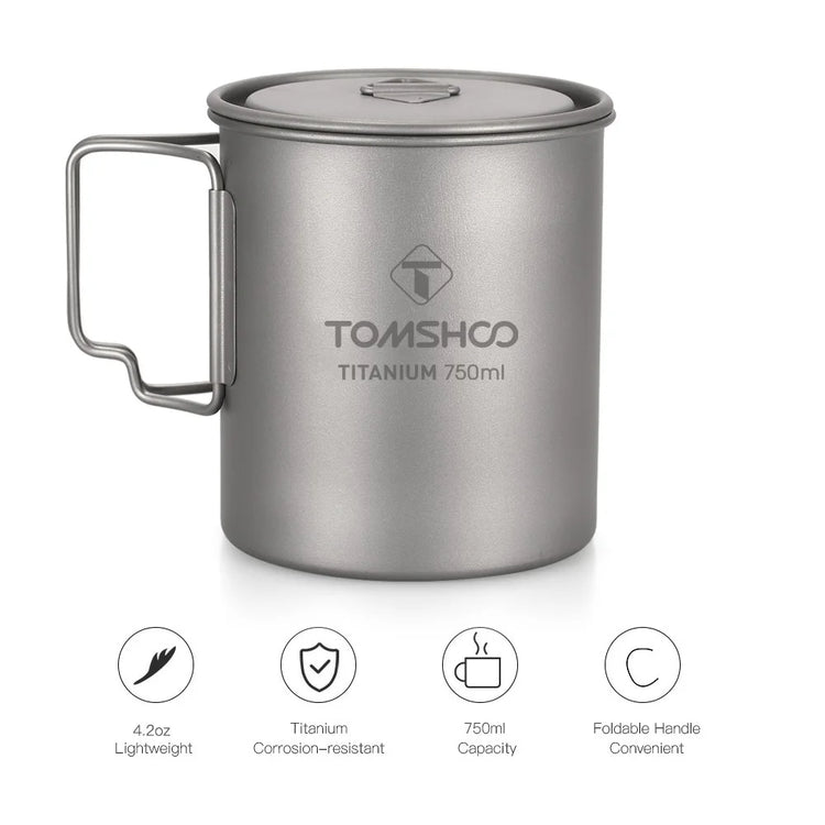 Tomshoo 750Ml Titanium Camping Mug