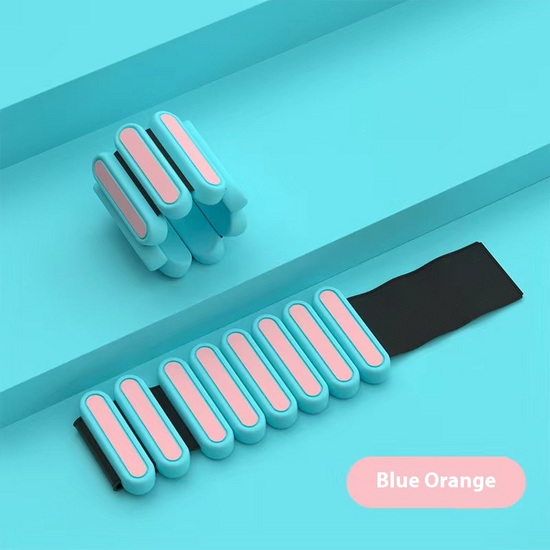 Colorful silicone weight bracelets for fitness workouts and muscle toning