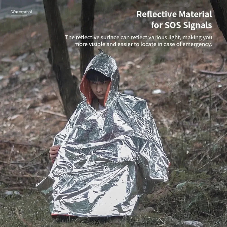 Emergency Thermal Poncho Blanket