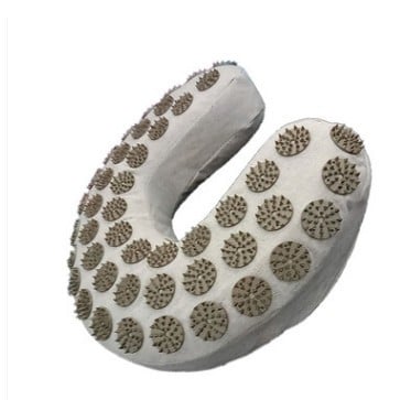 Organic linen U-shaped acupuncture pillow with massage heads for neck support and relaxation
