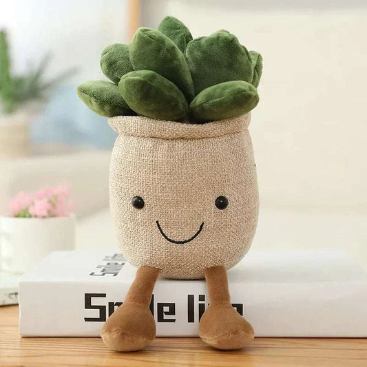 Cute smiling face succulent tulip plush