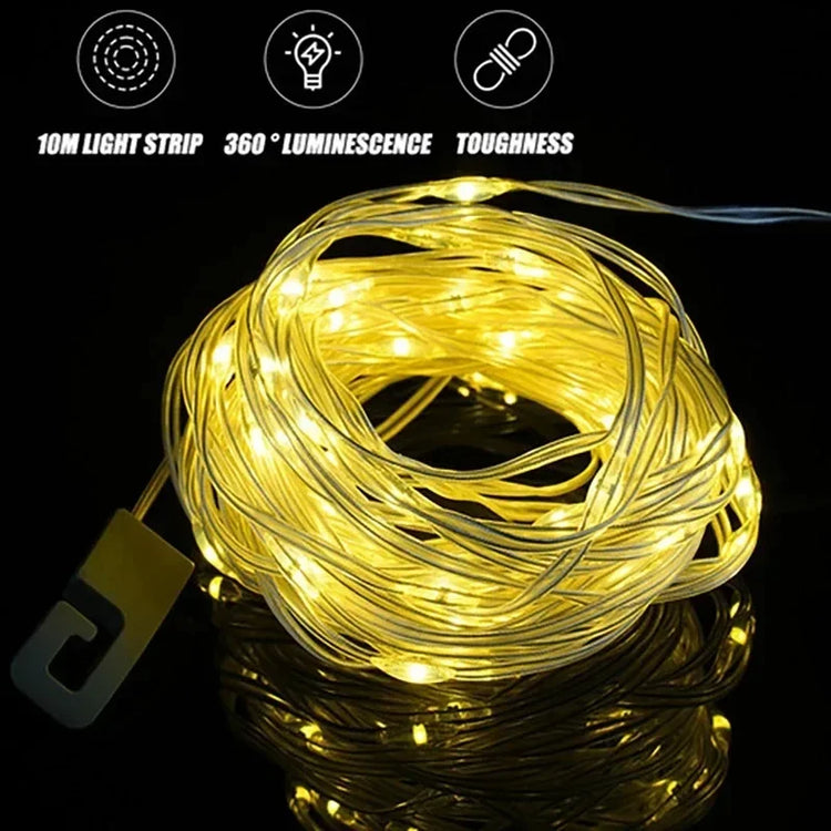 10M Solar Camping String Light with Hook