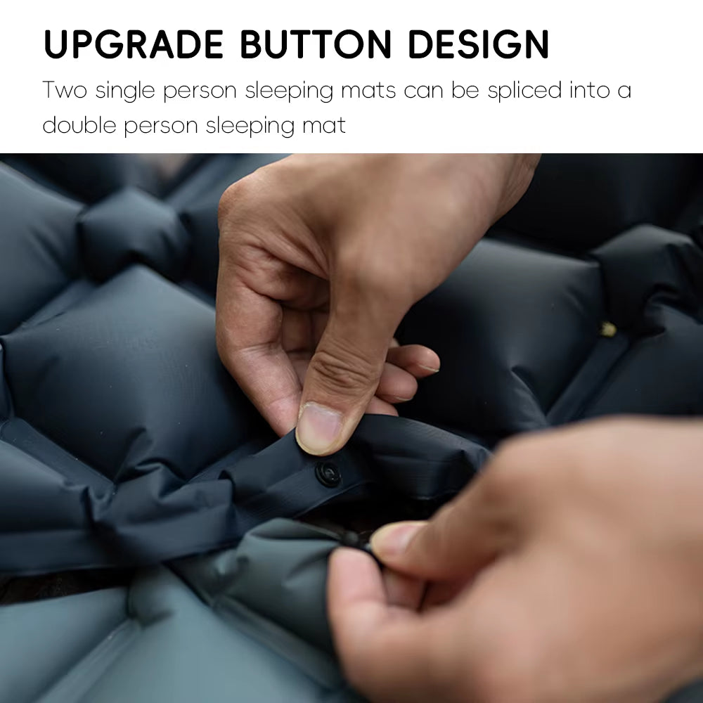 Inflatable camping sleeping pad with pillow, photo 4