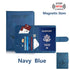 RFID-blocking PU leather passport holder wallet