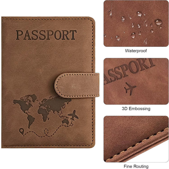 RFID-blocking PU leather passport holder wallet, photo 5