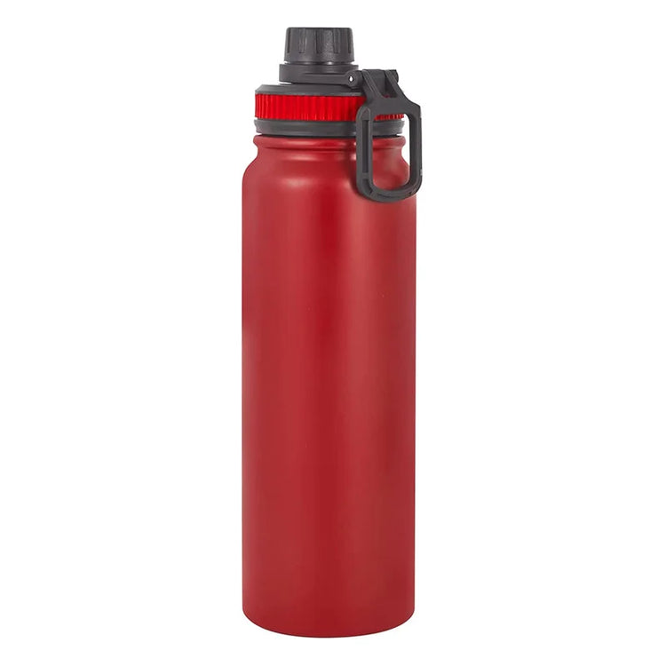 Double-wall stainless steel thermos bottle, red, 1000 ml