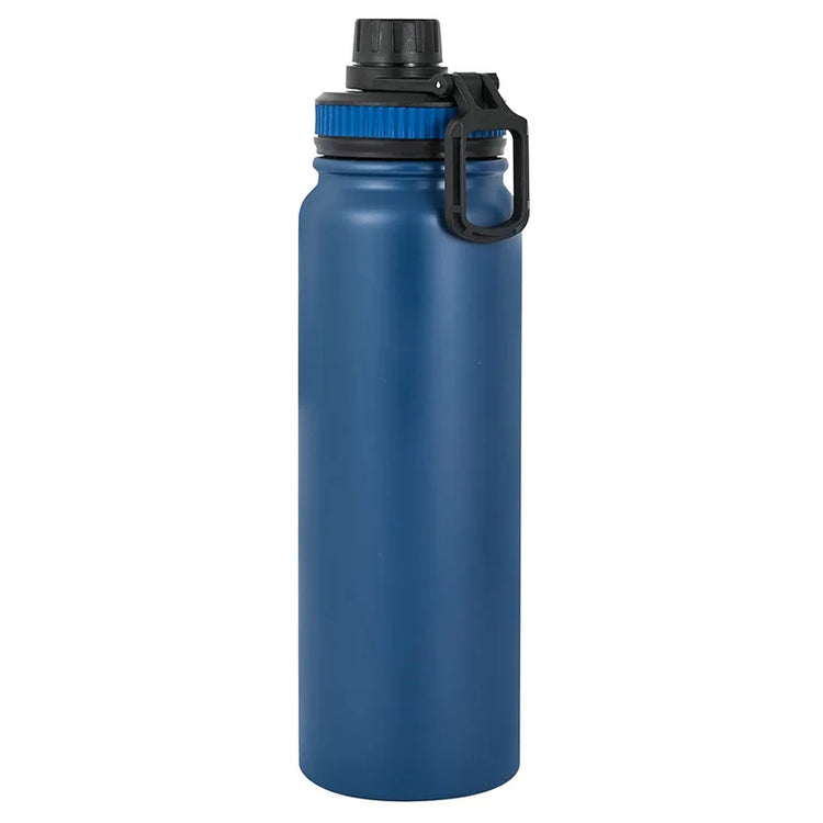 Double-wall stainless steel thermos bottle, blue, 1000 ml