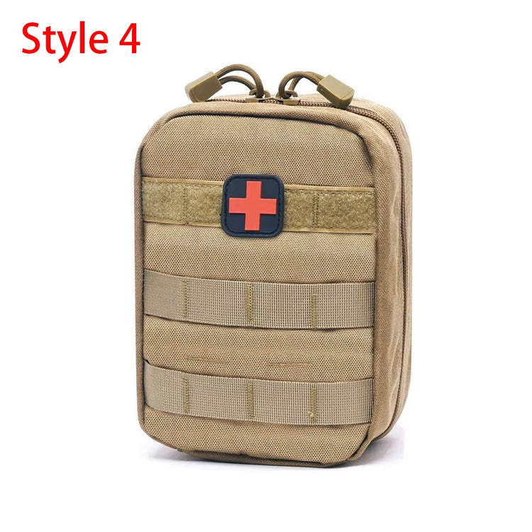 Tactical MOLLE nylon utility pouch, style 4, tan